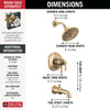 Delta 17T Series Tub Shower
