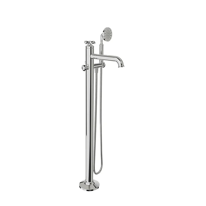 Baril Trim only for floor-mounted tub filler with hand shower