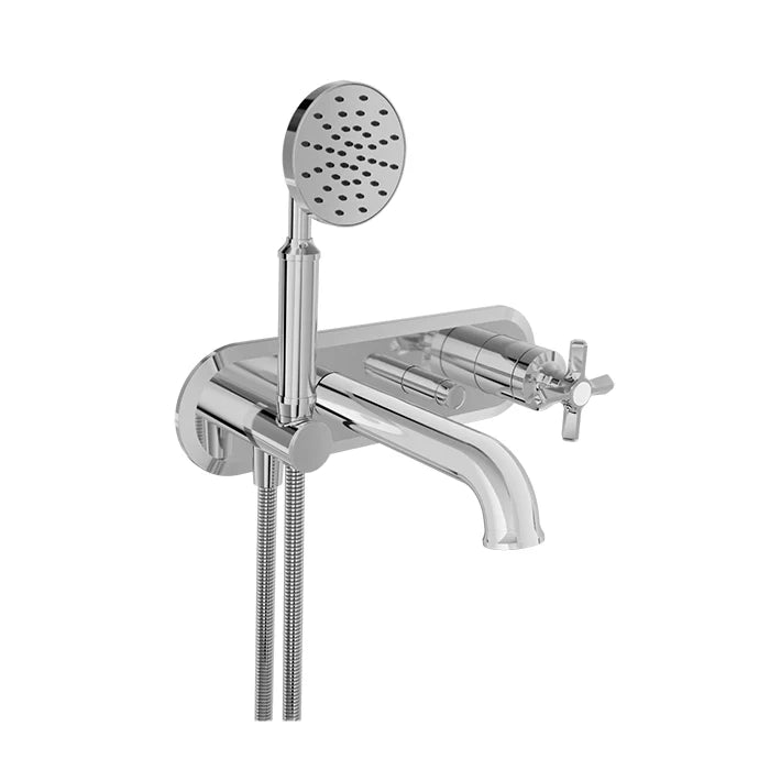Baril Trim only for wall-mounted tub faucet with hand shower