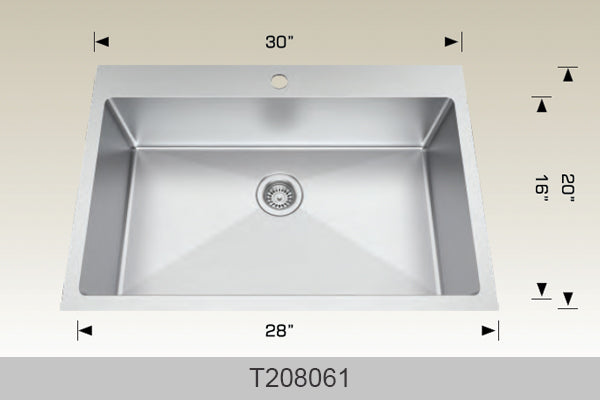 Bosco Builder Series Drop In Sink 30 x 20