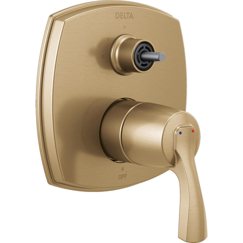 Delta Stryke 14 Series Integrated Diverter Trim With Three Function Diver - Lumicoat Champagne Bronze