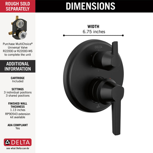 Delta 14S Integrated Diverter Trim - 6