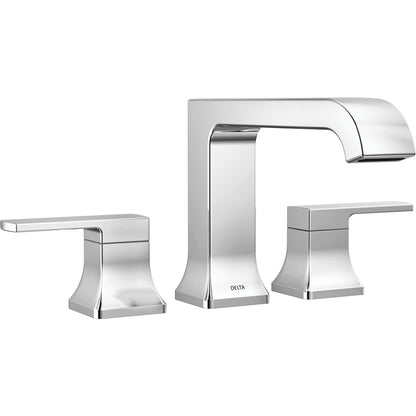 Velum Roman Tub Trim - 3 Hole Curved Spout - Chrome
