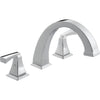 Delta Dryden - Roman Tub Trim In Spotshield Deck-Mount Tub Filler