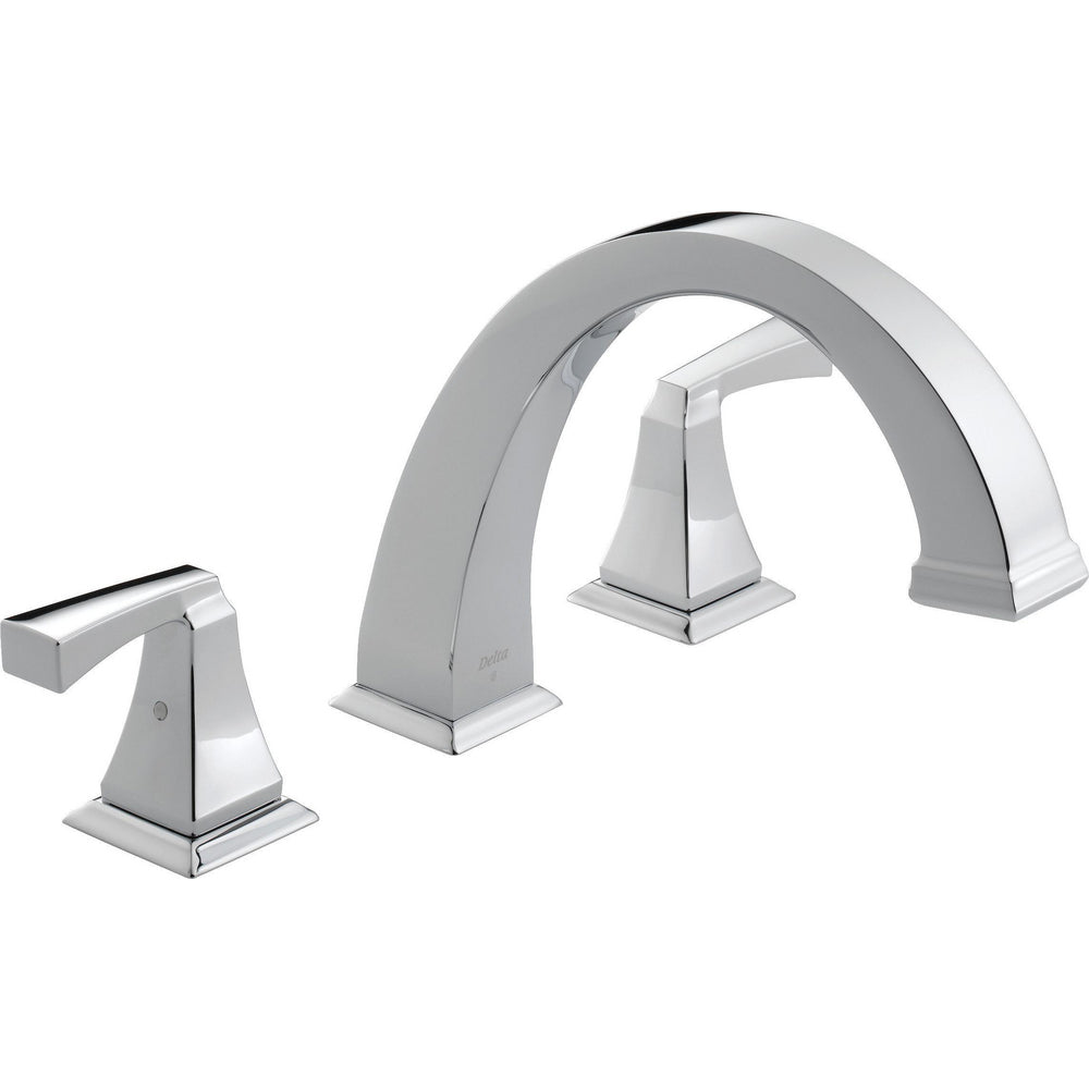 Delta Dryden - Roman Tub Trim In Spotshield Deck-Mount Tub Filler
