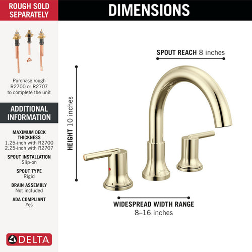 Delta 3-hole Roman Tub Trim