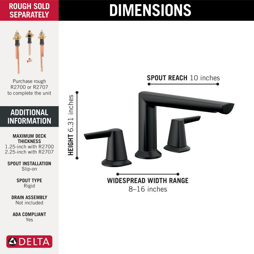 Delta 3-Hole Roman Tub