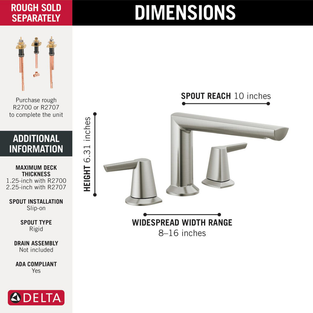 Delta 3-Hole Roman Tub