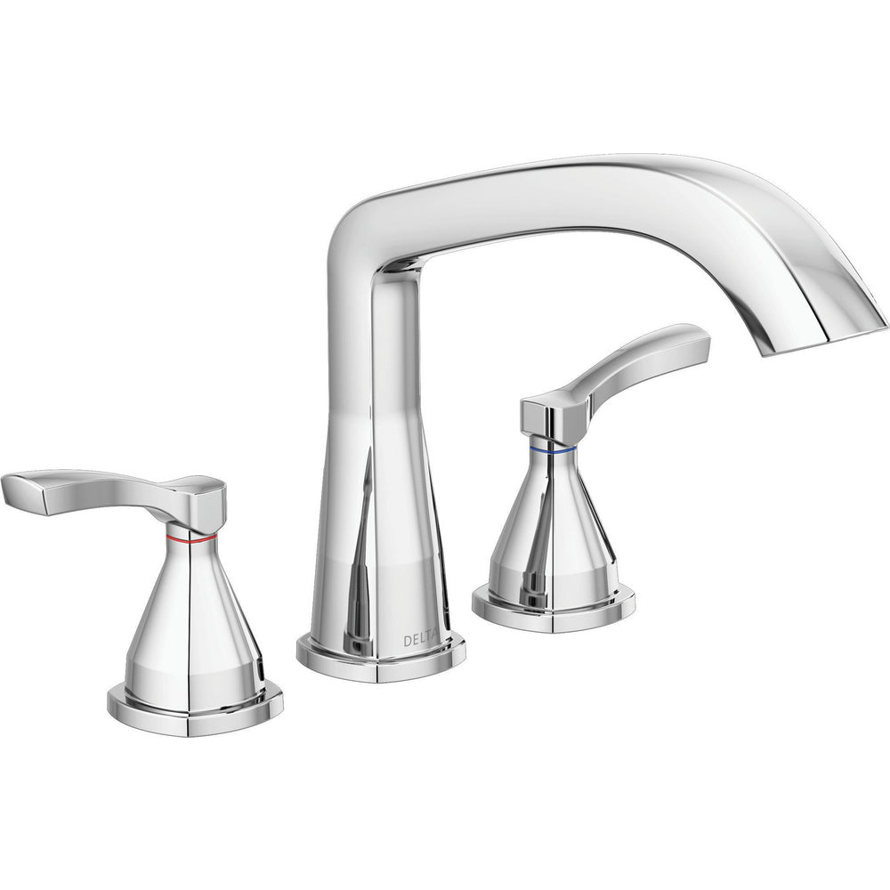 Delta Stryke Three Hole Roman Tub Trim - Lumicoat Chrome