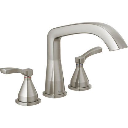 Delta Stryke Three Hole Roman Tub Trim - Lumicoat Stainless