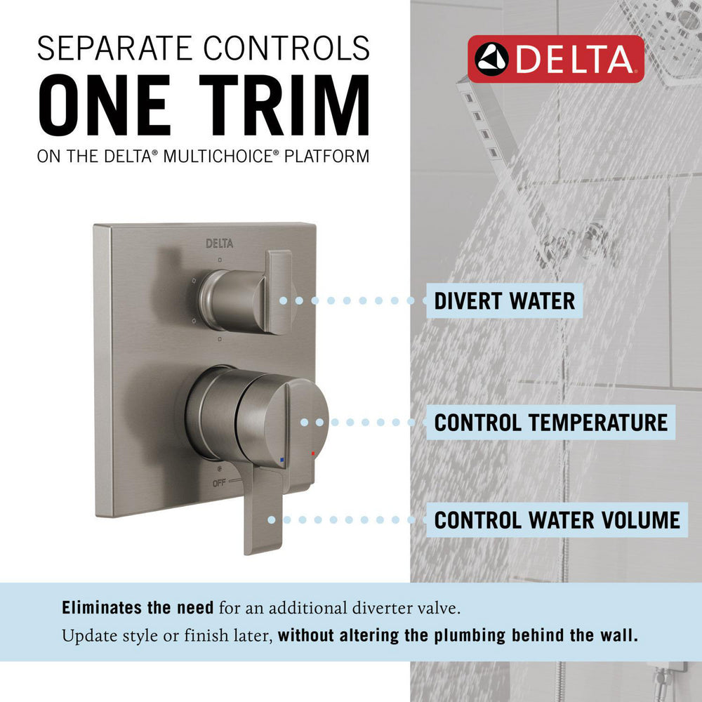 Delta Angular Modern Monitor 17 Series Valve Trim with 6-Setting Integrated