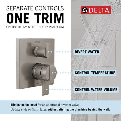 Delta Angular Modern Monitor 17 Series Valve Trim with 6-Setting Integrated