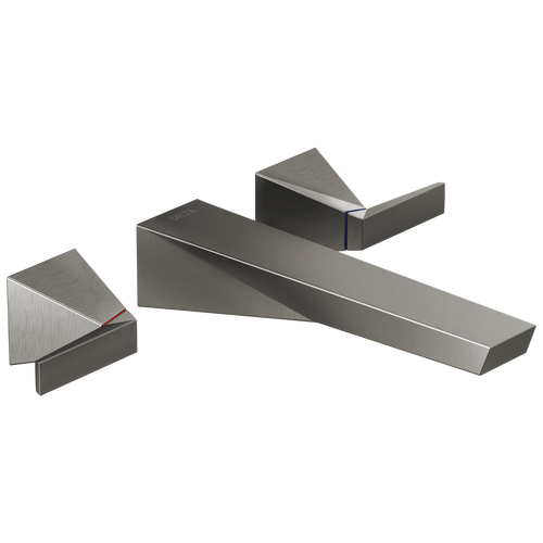 Delta Trillian - Two Handle Wall Mount Bathroom Faucet Trim In Lumicoat® Chrome