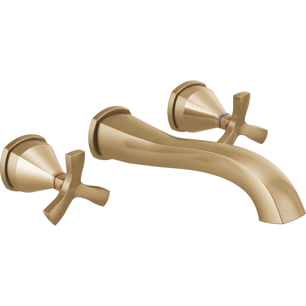 Delta Stryke Wall Mounted Lavatory Trim - Lumicoat Champagne Bronze