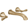 Delta Stryke Wall Mounted Lavatory Trim - Lumicoat Champagne Bronze