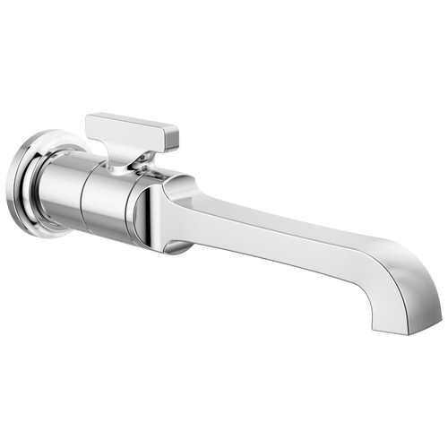 Delta Tetra - Single Handle Wall Mount Bathroom Faucet Trim In Lumicoat® Chrome