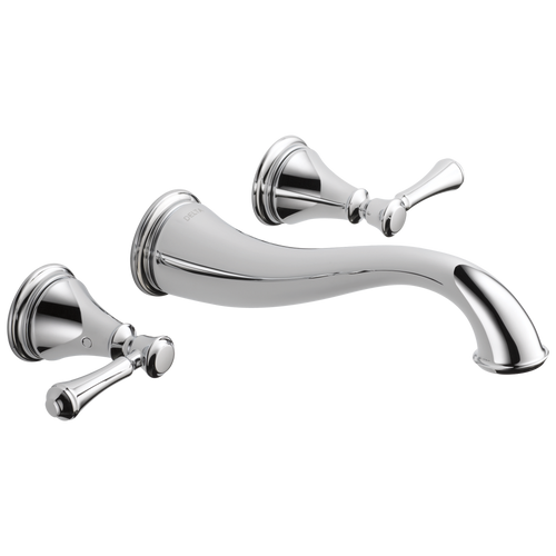 Delta Cassidy - Two Handle Wall Mount Bathroom Faucet Trim In Chrome