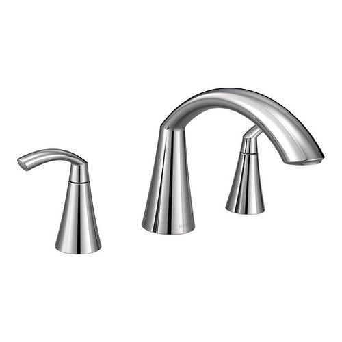 Moen Glyde Chrome Two-Handle High Arc Roman Tub Faucet