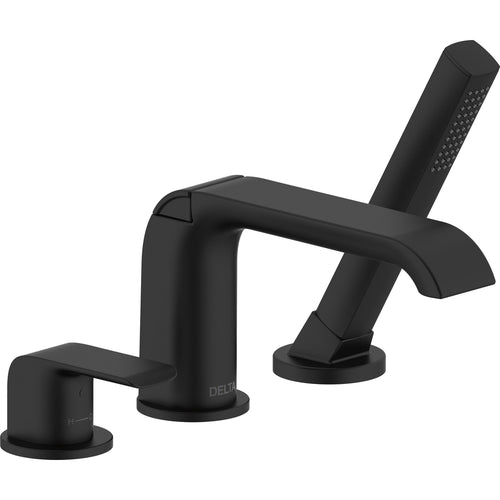 Delta Single Handle Roman Tub Faucet with Hand