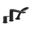 Portage Roman Tub Trim With Hand Shower - Matte Black