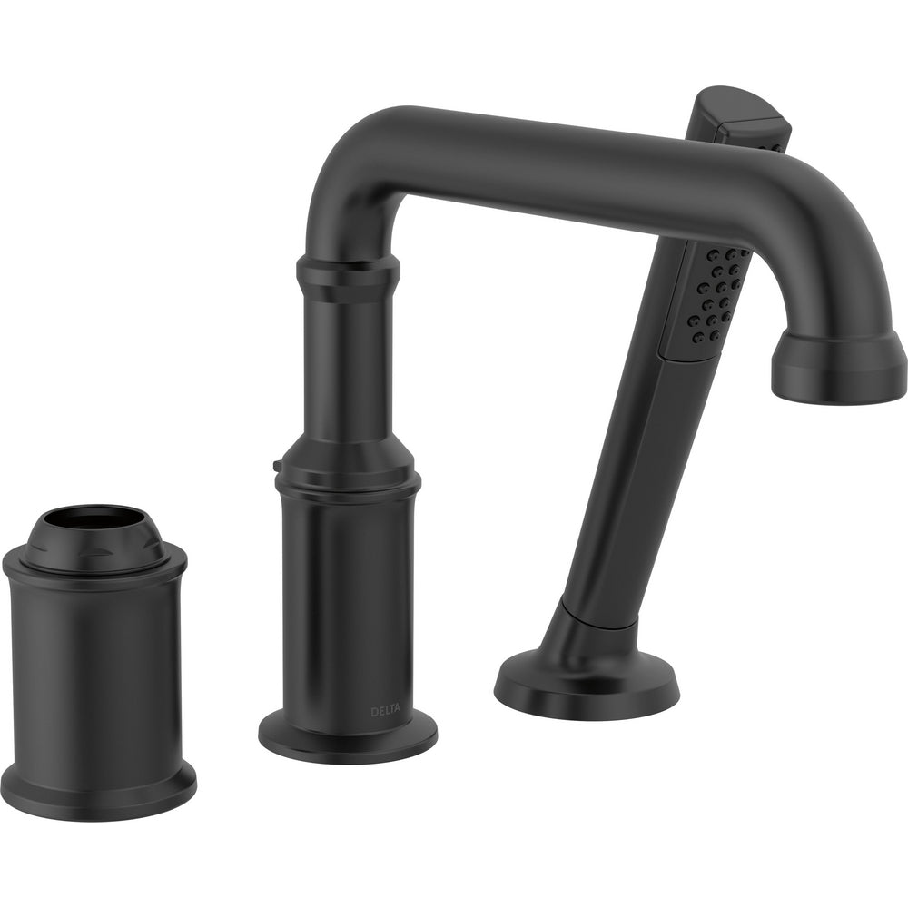 Broderick 3-HOLE Roman Tub Trim With Hand Shower - Matte Black
