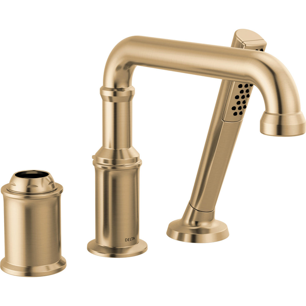 Broderick 3-HOLE Roman Tub Trim With Hand Shower - Lumicoat Champagne Bronze