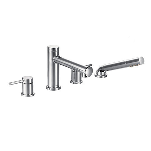 Moen Align Chrome Two-Handle Diverter Roman Tub Faucet including Handheld Shower