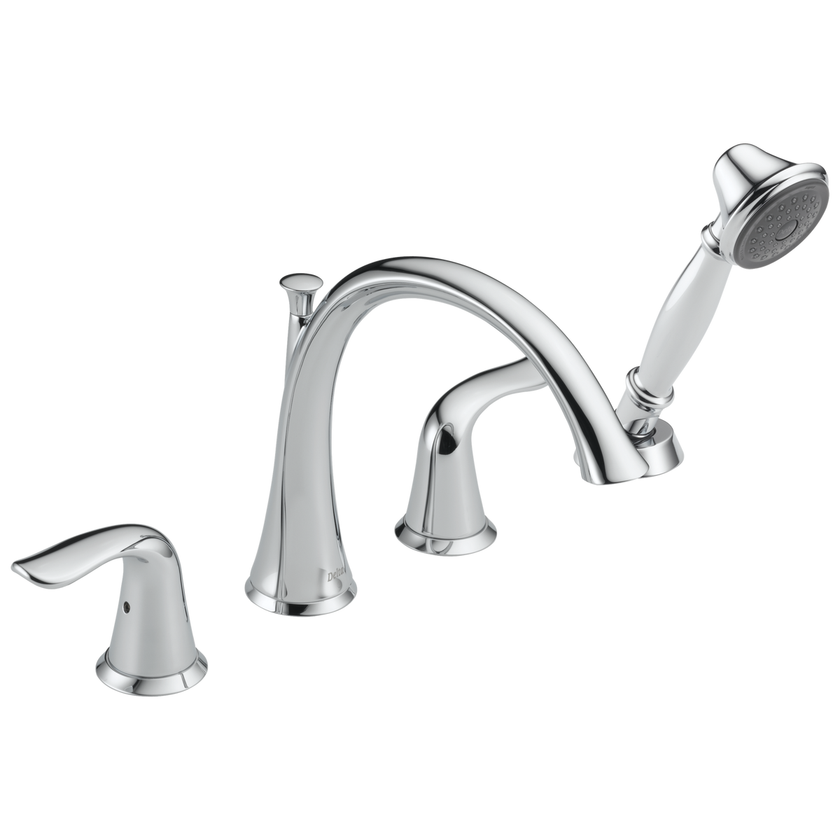 Delta Lahara - Roman Tub With Hand Shower Trim In Deck-Mount Tub Filler