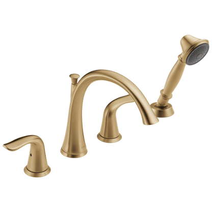 Delta Lahara - Roman Tub With Hand Shower Trim In Deck-Mount Tub Filler