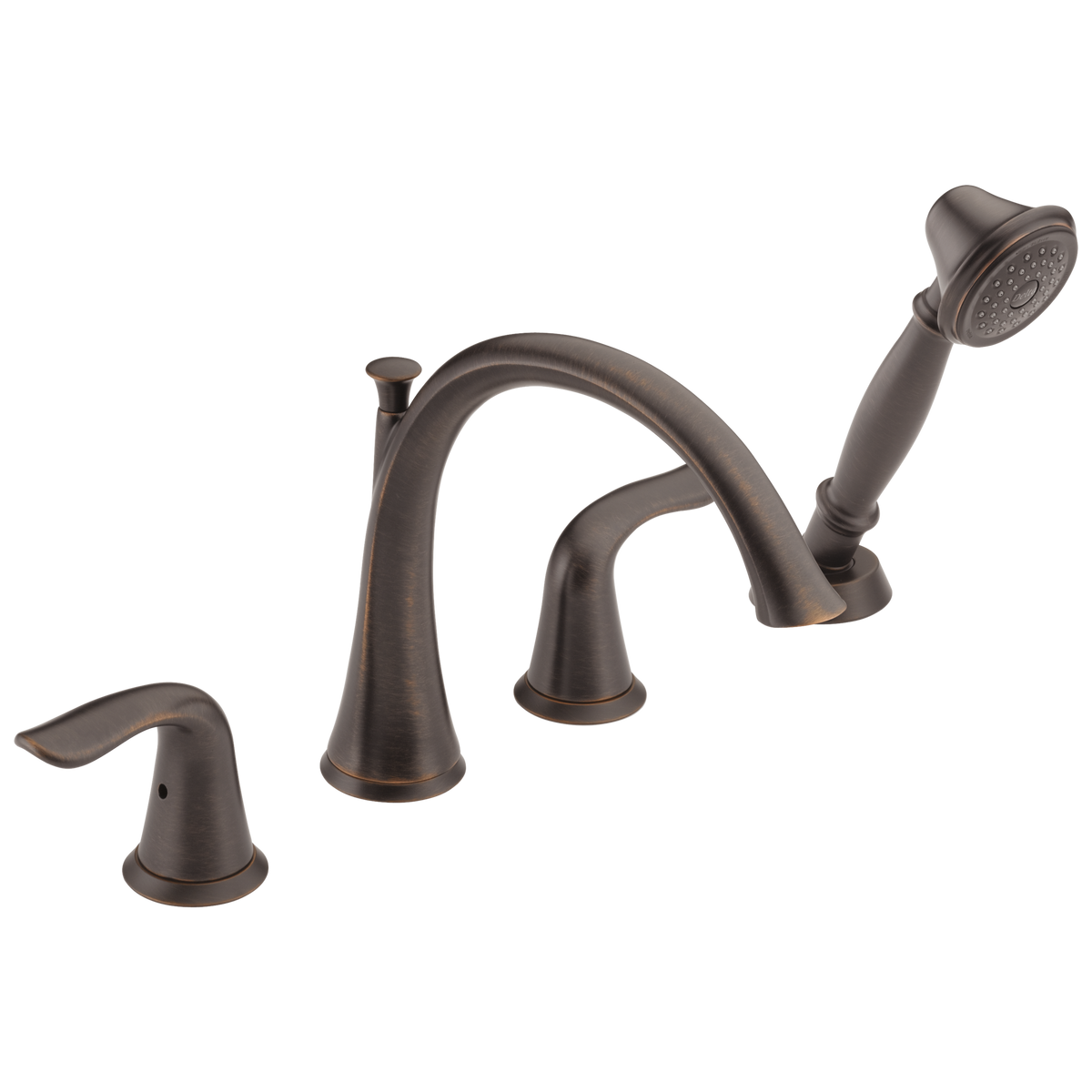 Delta Lahara - Roman Tub With Hand Shower Trim In Deck-Mount Tub Filler
