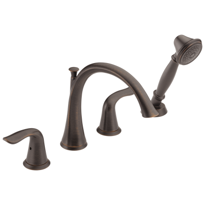 Delta Lahara - Roman Tub With Hand Shower Trim In Deck-Mount Tub Filler
