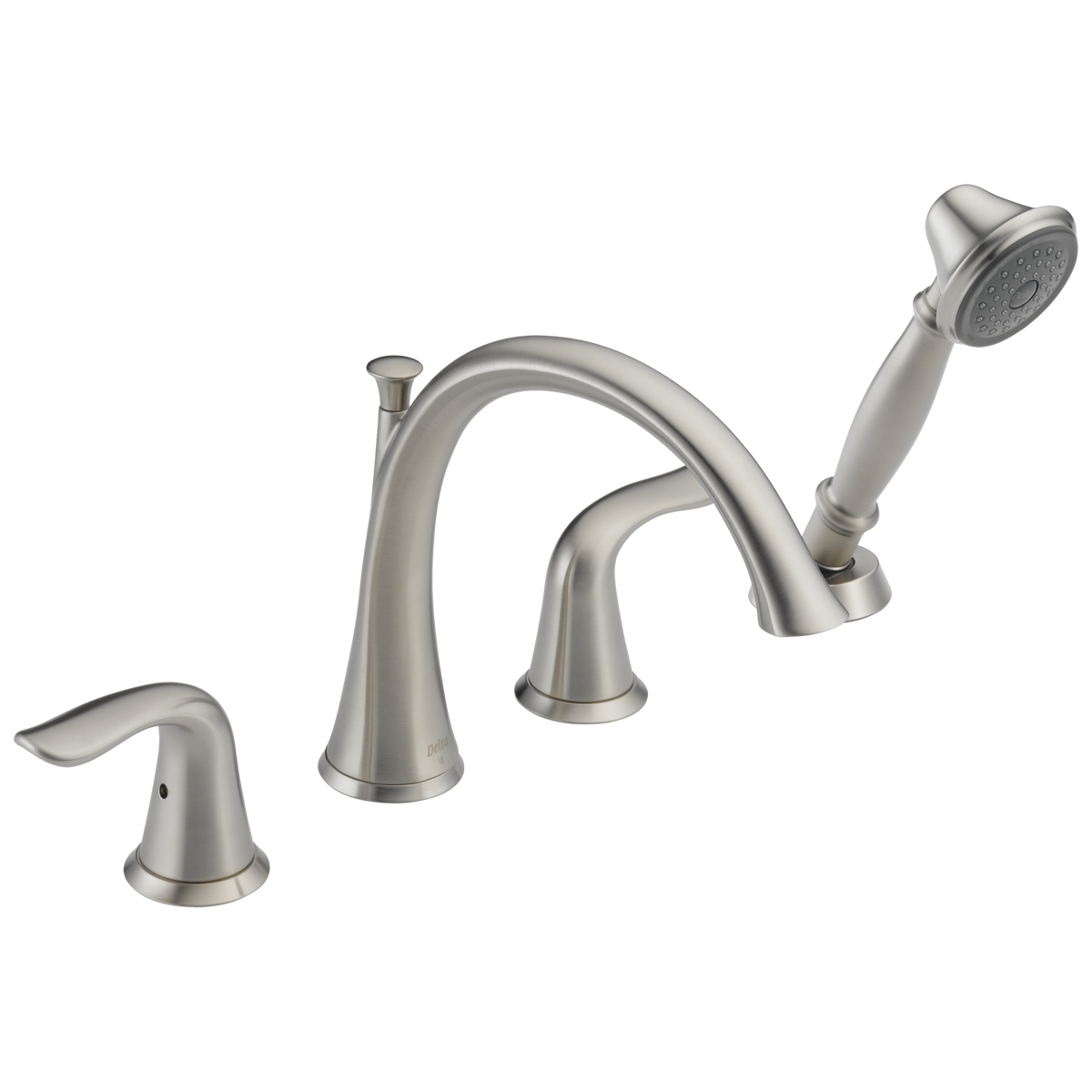 Delta Lahara - Roman Tub With Hand Shower Trim In Deck-Mount Tub Filler