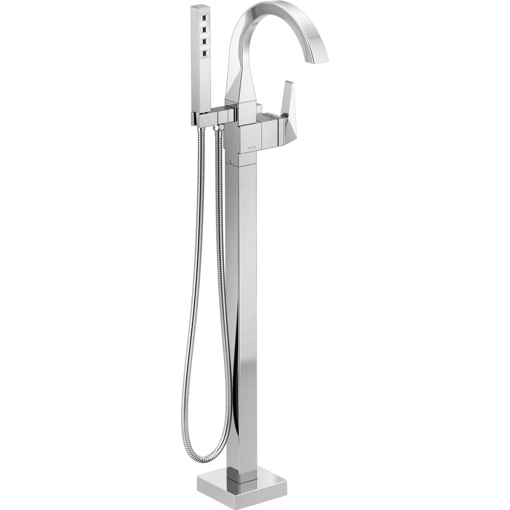 Trillian Floor Mount Tub Filler Trim - Chrome