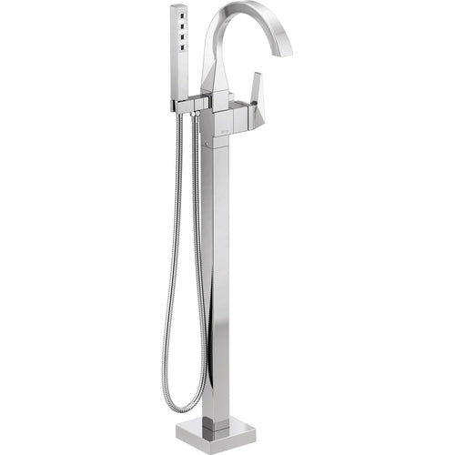 Trillian Floor Mount Tub Filler Trim - Chrome