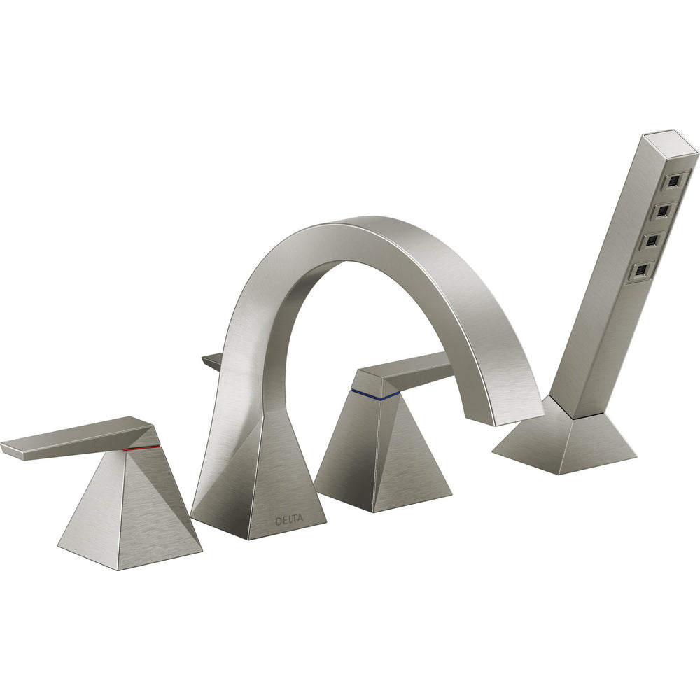 Trillian 4-HOLE Roman Tub W/ Hand Shower Trim - Stainless Steel