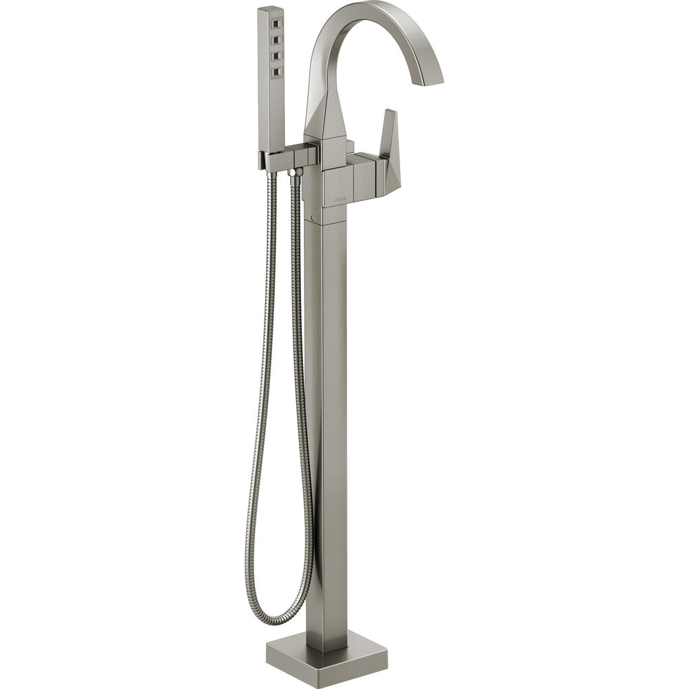 Trillian Floor Mount Tub Filler Trim - Stainless Steel