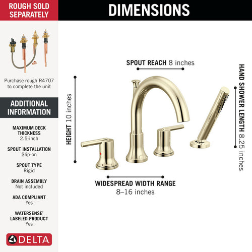 Delta Roman Tub w/ Hand Shower Trim