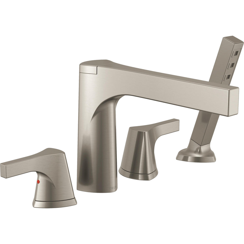 Delta Zura 4-Hole Roman Tub Trim with Hand Shower