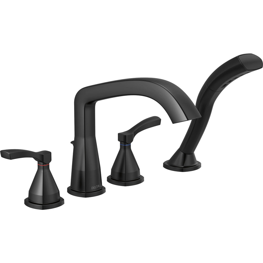 Delta Stryke Four Hole Roman Tub Trim Shower 2L - Stainless