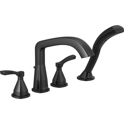 Delta Stryke Four Hole Roman Tub Trim Shower 2L - Stainless