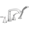 Delta Stryke Four Hole Roman Tub Trim Shower 2L - Lumicoat Chrome