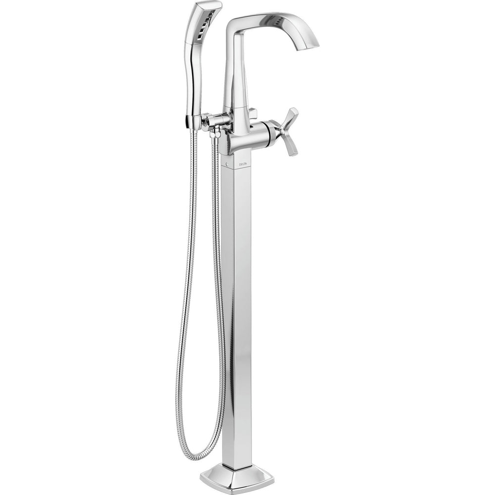 Delta Stryke Freestanding Tub Filler Trim Hs 2O - Lumicoat Chrome