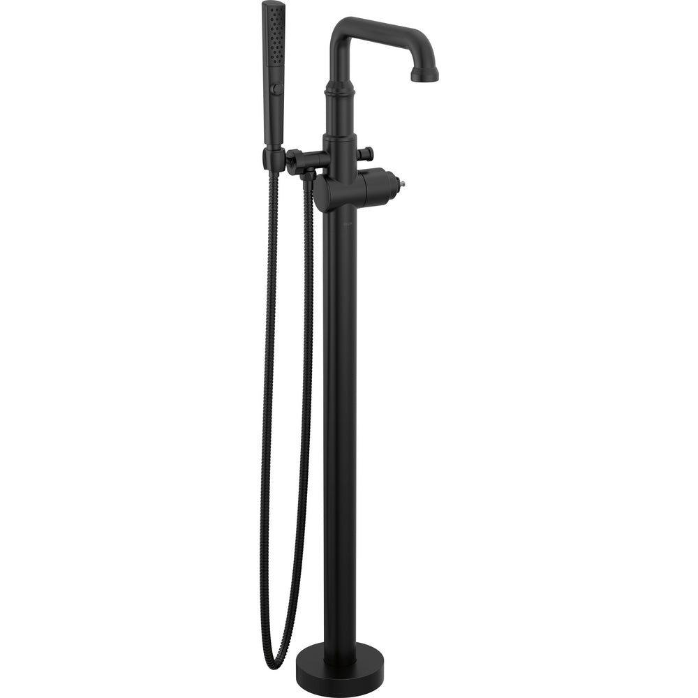 Broderick Floor Mount Tub Filler Trim- Less Handle - Matte Black