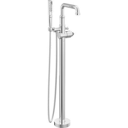Broderick Floor Mount Tub Filler Trim- Less Handle - Lumicoat Chrome