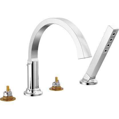 Tetra Roman Tub Trim With Hand Shower - Lumicoat Chrome