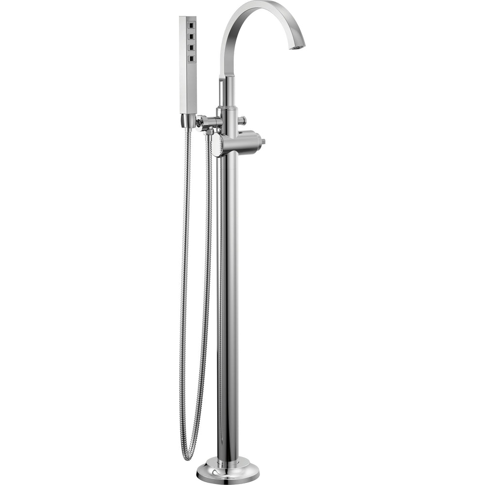 Tetra Floor Mount Tub Filler Trim - Lumicoat Chrome