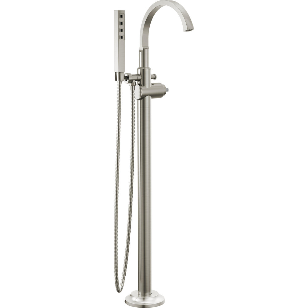 Tetra Floor Mount Tub Filler Trim - Stainless Steel