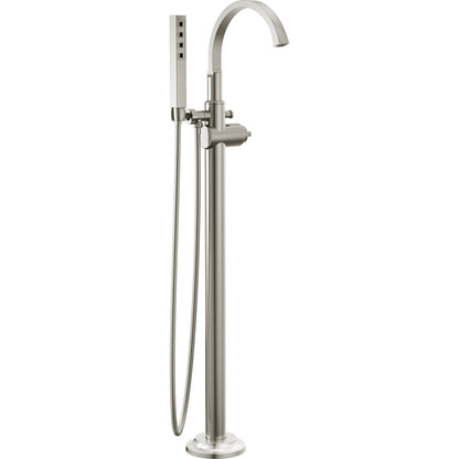 Tetra Floor Mount Tub Filler Trim - Stainless Steel