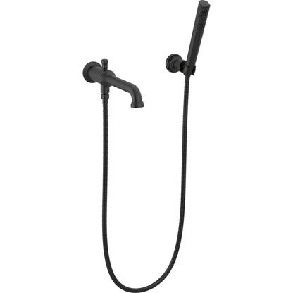 Broderick Wall Mount Tub Filler Trim With Hand Sho - Matte Black