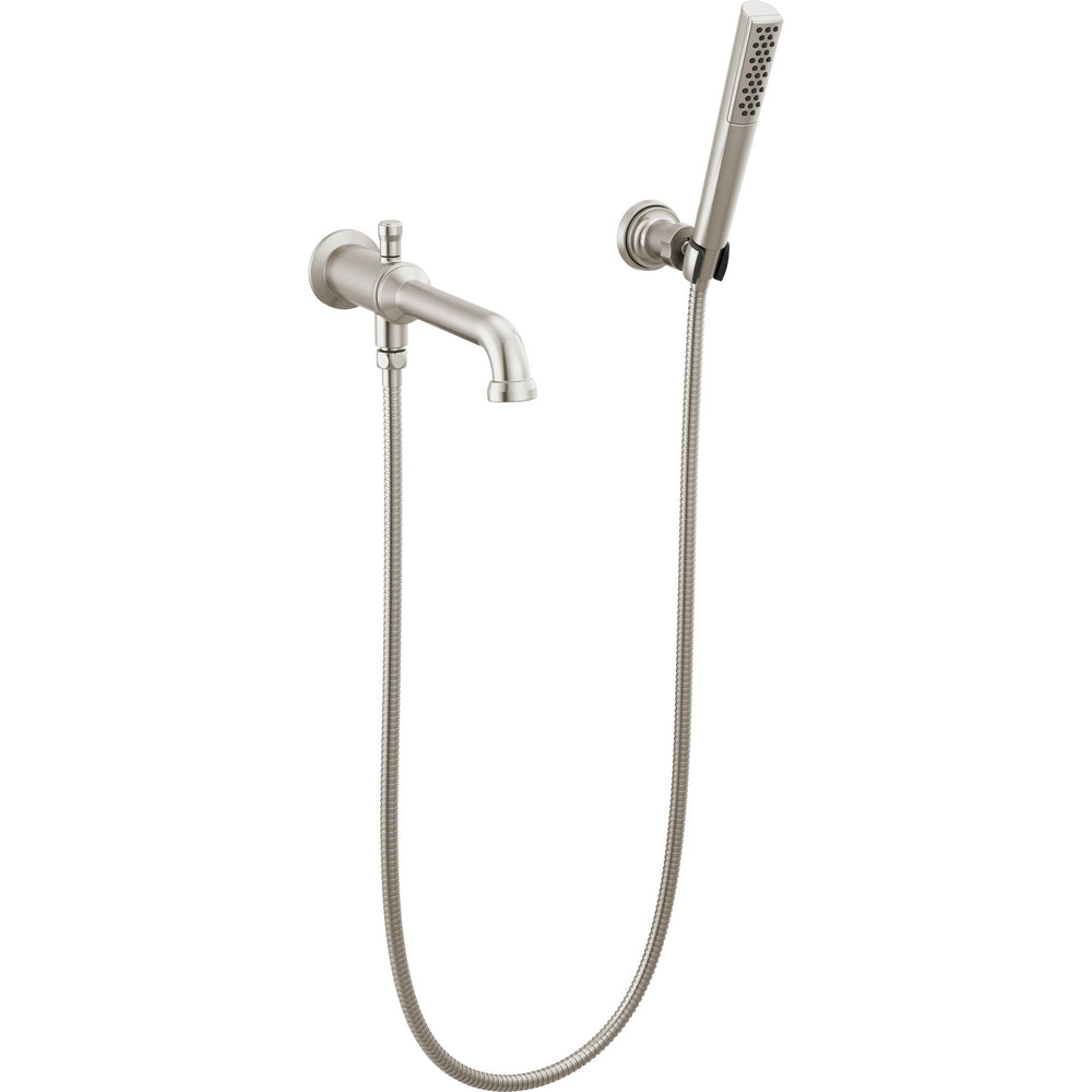 Broderick Wall Mount Tub Filler Trim With Hand Sho - Lumicoat Stainless